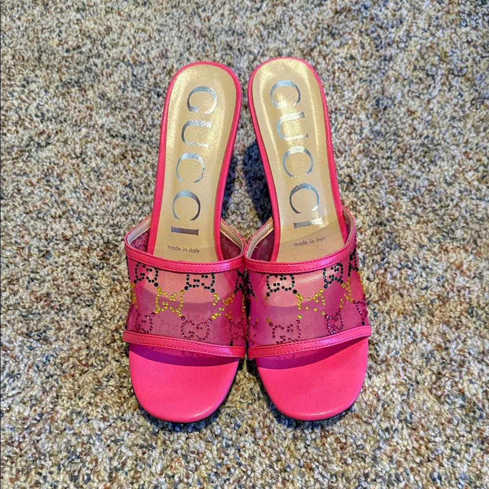 Pink and Gold Mules